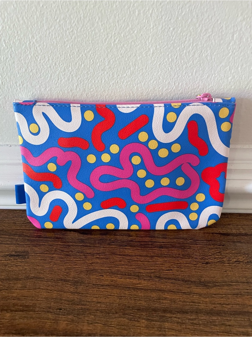 Ipsy Colorful Abstract Tassel Make Up Bag - Blue, Pink, Red, Yellow, White - Picture 4 of 5